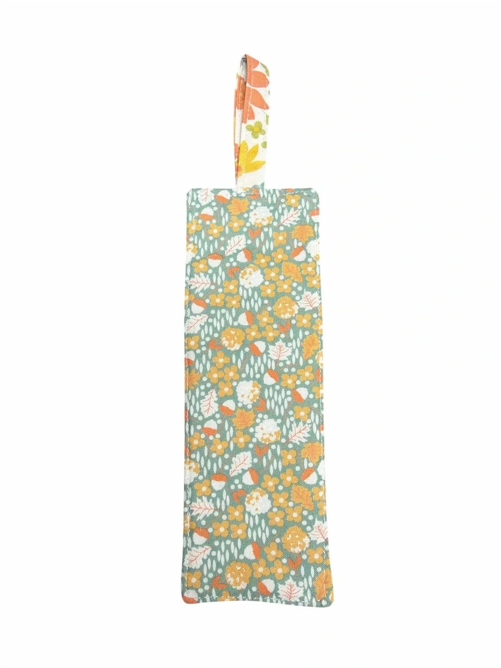 Hand Crafted Reversible Fabric Bookmark Print 7” x 2.5”